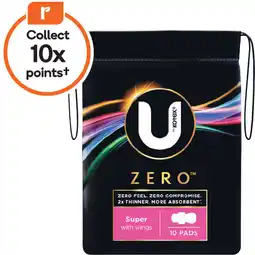 Woolworths U by Kotex Zero Pads-12 offer