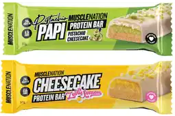 Coles Muscle Nation Pistachio Papi or Cheesecake Protein Bar 50g offer