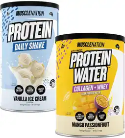 Coles Muscle Nation Protein Daily Shake or Protein Water Powder 300g offer