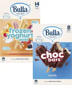 Coles Bulla Frozen Dessert Sticks-14 Pack 472mL-750mL offer