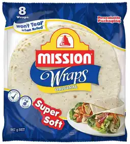 Coles Mission Wraps 567g offer