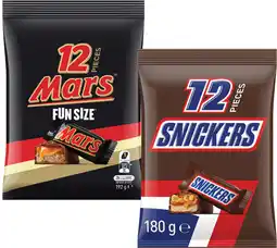 Coles Mars or Skittles Funsize 132g-192g offer