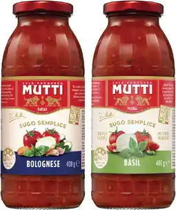 Coles Mutti Sugo Semplice Pasta Sauce offer