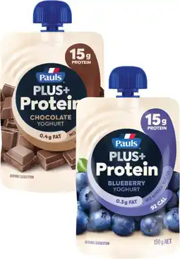 Coles Pauls Plus+ Protein Yoghurt Pouch offer
