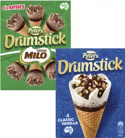 Coles Peters Drumstick Cones-6 Pack 475mL-490mL offer