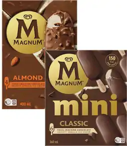 Coles Streets Magnum Sticks-6 Pack 360mL-400mL offer
