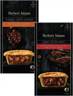 Coles Herbert Adams Slow Cooked Beef Pies 400g-420g offer