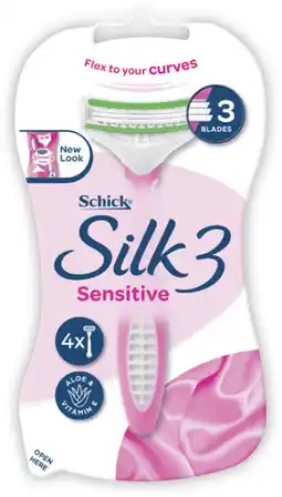 Coles Schick Silk 3 Sensitive Disposable Razors offer