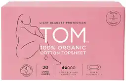 Coles Tom Organic Long Continence Liners offer