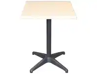 LivingStyles Mestre Commercial Grade Square Dining Table, 70cm, Travertine / Anthracite offer