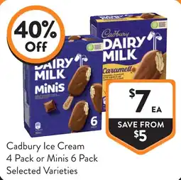 Foodworks Cadbury Ice Cream offer