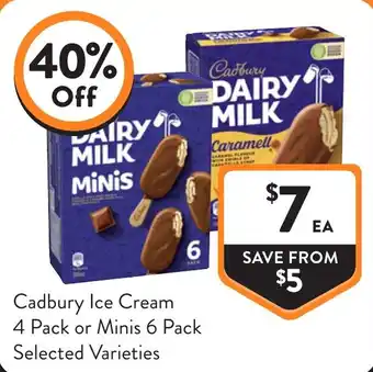 Foodworks Cadbury Ice Cream offer