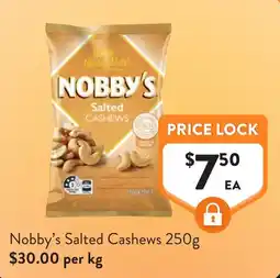 Foodworks Nobby's Salted Cashews offer