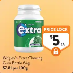 Foodworks Wrigley's Extra Chewing Gum Bottle offer
