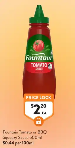Foodworks Fountain Tomato Squeezey Sauce offer