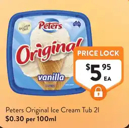 Foodworks Peters Original Ice Cream Tub offer