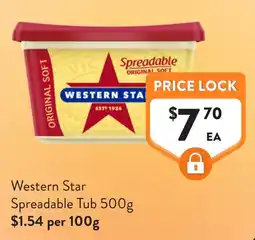 Foodworks Western Star Spreadable Tub offer