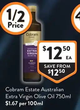 Foodworks Cobram Estate Australian Extra Virgin Olive Oil offer