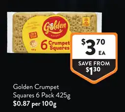Foodworks Golden Crumpet Squares offer