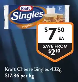 Foodworks Kraft Cheese Singles offer
