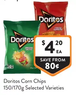 Foodworks Doritos Corn Chips Selected Varieties offer