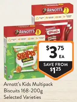 Foodworks Arnott's Kids Multipack Biscuits offer