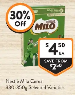 Foodworks Nestlé Milo Cereal offer