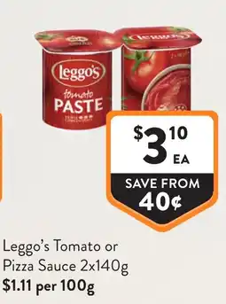 Foodworks Leggo's Tomato Paste offer