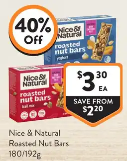 Foodworks Nice & Natural Roasted Nut Bars offer