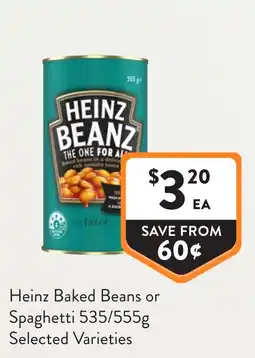 Foodworks Heinz Baked Beans offer