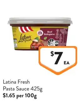Foodworks Latina Fresh Pasta Sauce offer