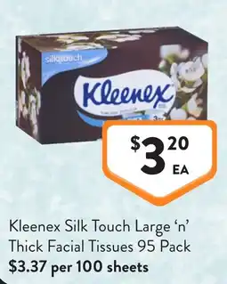Foodworks Kleenex Silk Touch Large 'n' Thick Facial Tissues offer