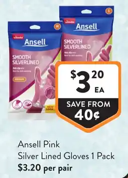 Foodworks Ansell Pink Silver Lined Gloves offer