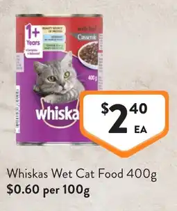 Foodworks Whiskas Wet Cat Food offer