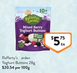 Foodworks Rafferty's Garden Mixed Berry Yoghurt Buttons offer