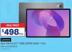 Officeworks Lenovo Idea Tab Pro 12.7" 8GB/256GB Tablet + Pen offer