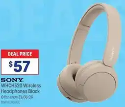 Officeworks SONY WHCH520 Wireless Headphones Black offer