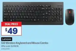Officeworks Lenovo 510 Wireless Keyboard and Mouse Combo offer