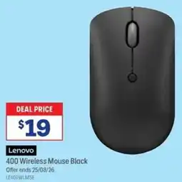 Officeworks Lenovo 400 Wireless Mouse Black offer