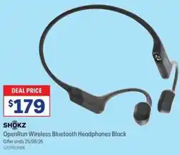 Officeworks SHOKZ OpenRun Wireless Bluetooth Headphones Black offer
