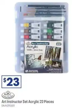 Officeworks Art Instructor Set Acrylic 22 Pieces offer