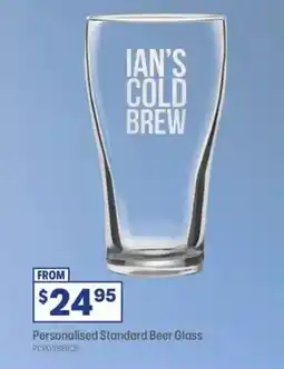 Officeworks Personalised Standard Beer Glass offer