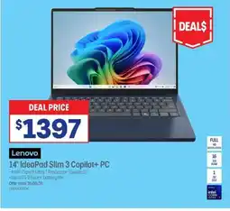 Officeworks Lenovo 14" IdeaPad Slim 3 Ultra 7 16GB/1TB CP+ Laptop offer