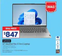 Officeworks Lenovo 14" IdeaPad Flex 5 Ryzen 5 8/512GB 2-in-1 Notebook offer