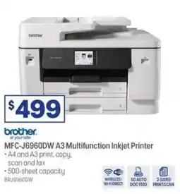 Officeworks Brother MFC-J6960DW A3 Multifunction Inkjet Printer offer