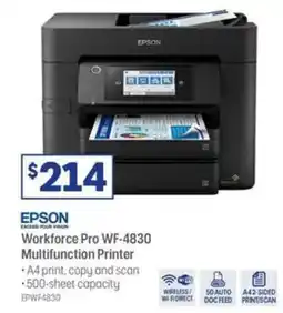 Officeworks Epson Workforce Pro WF-4830 Multifunction Printer offer