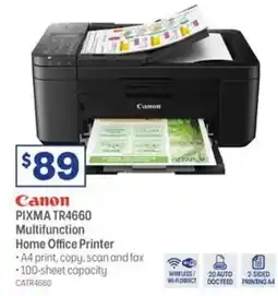 Officeworks Canon PIXMA TR4660 Multifunction Home Office Printer offer