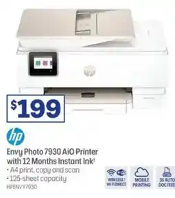 Officeworks HP Envy Photo 7930 AiO Printer with 12 Months Instant Ink offer