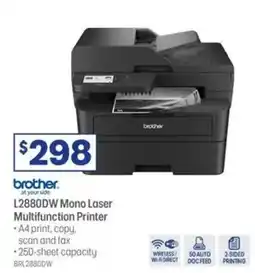 Officeworks Brother MFC-L2880DW Multifunction Mono Laser Printer offer