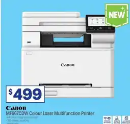 Officeworks Canon MF667CDW Colour Laser Multifunction Printer offer